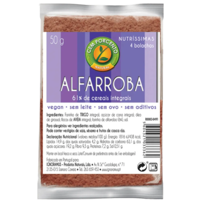 Cem Porcento - Mini Nutríssimas Alfarroba 50 Gr