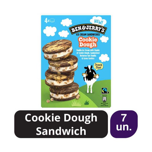 Ben & Jerry's Cookie Dough Sandwich 7x(4x68ml)