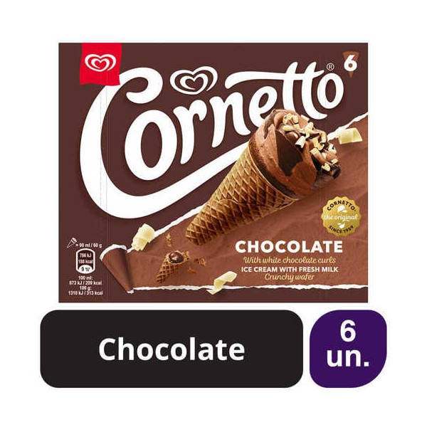 Cornetto Mpk Chocolate 6(6x90ml)