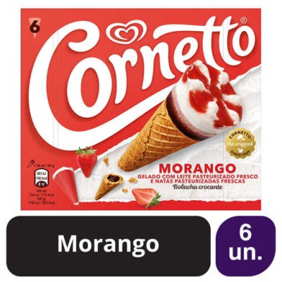 Cornetto Mpk Morango 6x(6x90ml)
