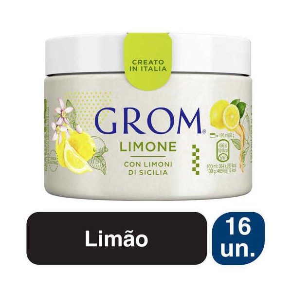 Grom Mini Pot Limão 16x120ml