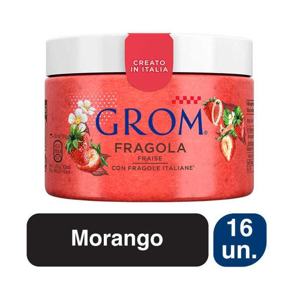 Grom Mini Pot Morango 16x120ml