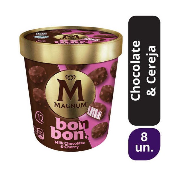 Magnum Bonbon Chocolate & Cereja 8x(12x17ml)
