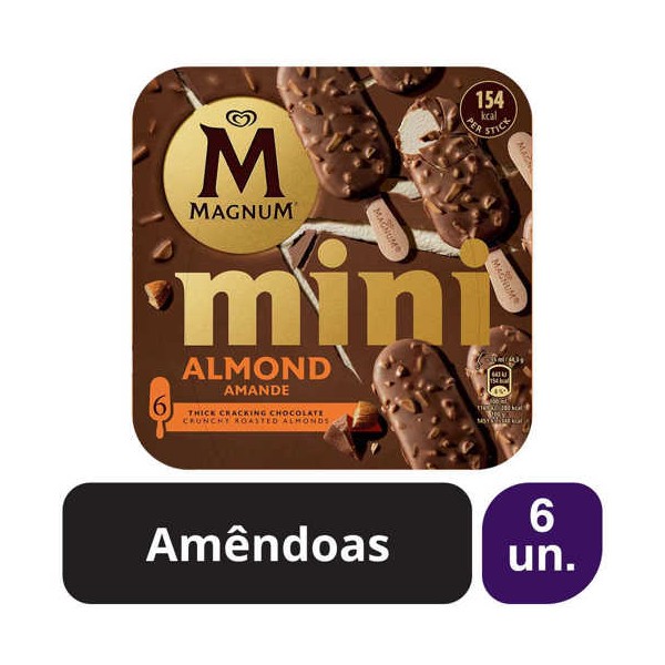 Magnum Mini Amêndoas 6x(6x55 ml)