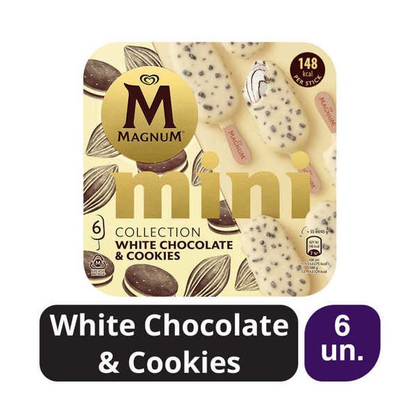 Magnum Mini White Chocolate & Cookies 6x(6x55ml)