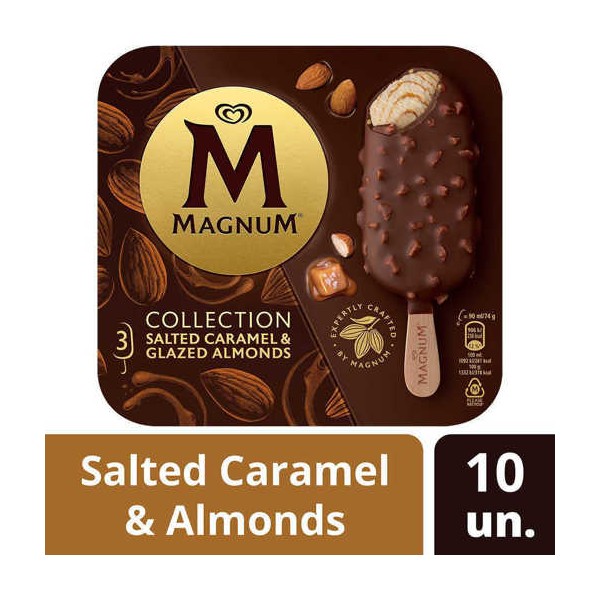 Magnum Mpk Salted Caramel & Glazed Almonds 10x(3x90ml)