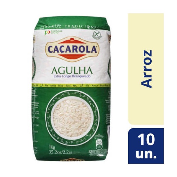 Arroz Ext. Longo Agulha "Cacarola" 10x1Kg