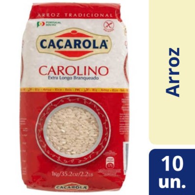 Arroz Extra Longo Carolino Cacarola 10x1Kg