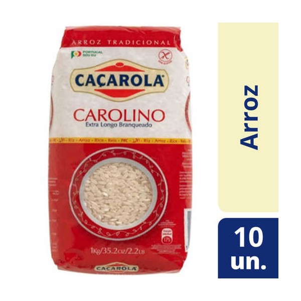 Arroz Ext. Longo Carolino "Cacarola" 10x1Kg