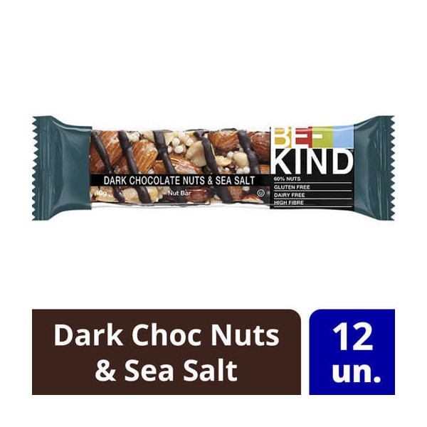 Be-Kind Dark Choc Nuts & Sea Salt 12x40Grs