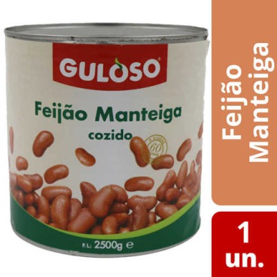 Feijao Manteiga Lata "Guloso" 2.5Kg (6)
