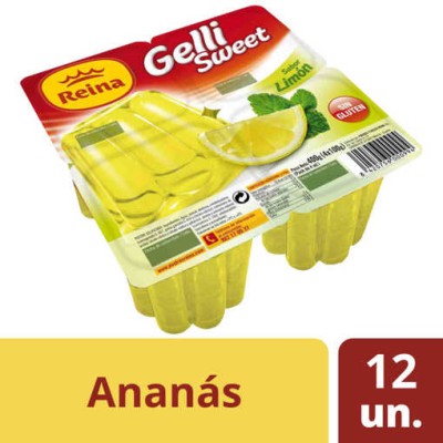 Gelatina Sweet Ananas 12x(4x100Grs) "Reina"