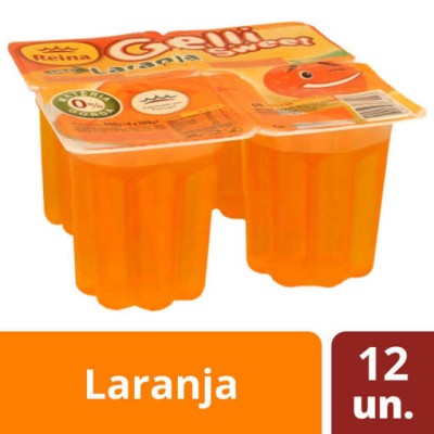 Gelatina Sweet Laranja 12x(4x100Grs) "Reina"