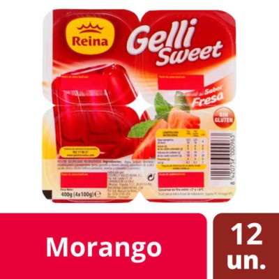 Gelatina Sweet Morango 12x(4x100Grs) "Reina"