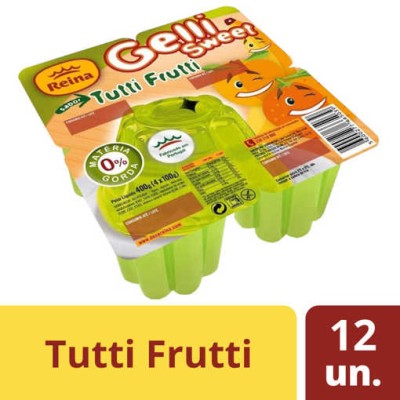 Gelatina Sweet Tutti Fruit 12x(4x100Grs) "Reina"