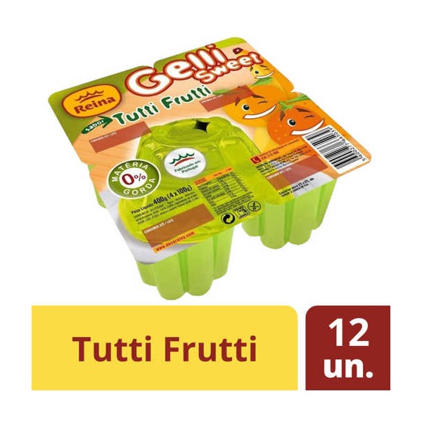 Gelatina Sweet Tutti Fruit 12x(4x100Grs) "Reina"