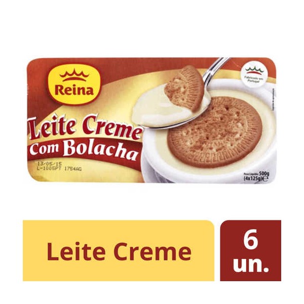 Leite Creme C/ Bolacha 6x(4x125Grs) "Reina"