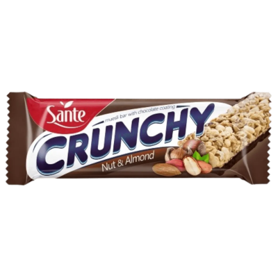 Sante - Barra Crunchy de Amendoim, Amêndoa e Cacau 40 Gr