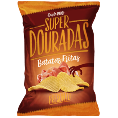 Super Douradas - Batata Frita Onduladas Presunto 40 Gr