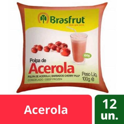 Polpa Fruta Acerola 12x100Grs