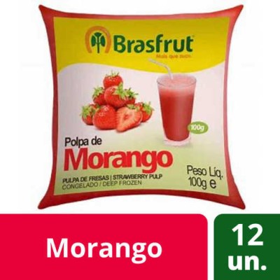 Polpa Fruta Morango 12x100Grs