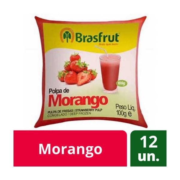 Polpa Fruta Morango 12x100Grs