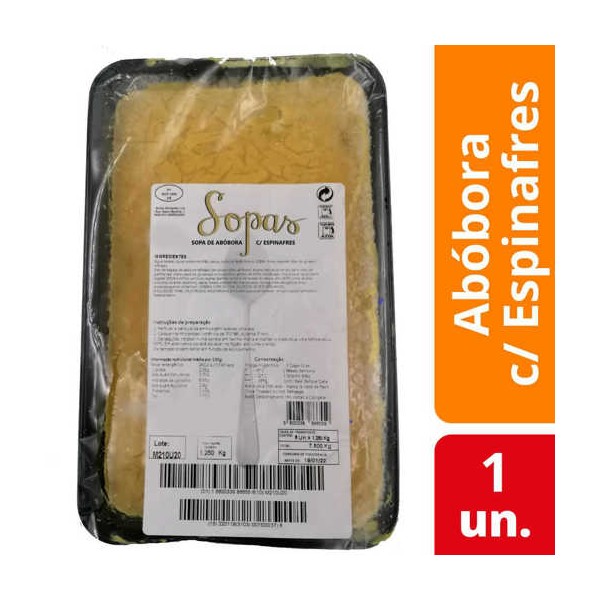 Sopa Abobora c/ Espinafres "BrilhaAlim" 1.25Kg