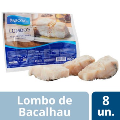 Bacalhau Lombos Pascoal 8x800g | Qualidade Superior
