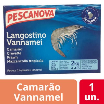 Camarão Vannamei 30/40 "Pescanova" 2Kg