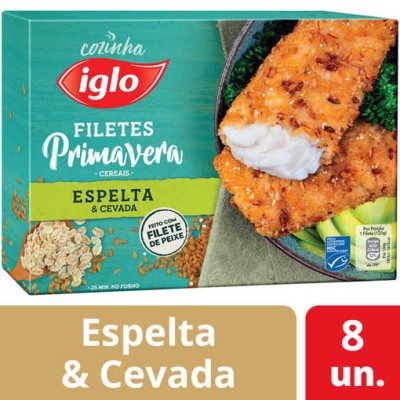 Filetes Espelta e Cevada Iglo 8x250Grs