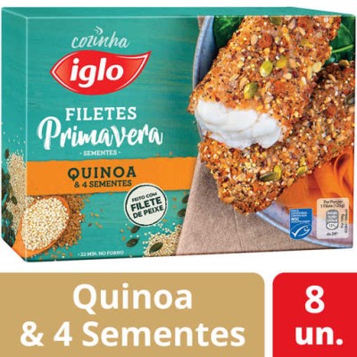 Filetes Quinoa e 4 Sementes Iglo 8x250Grs