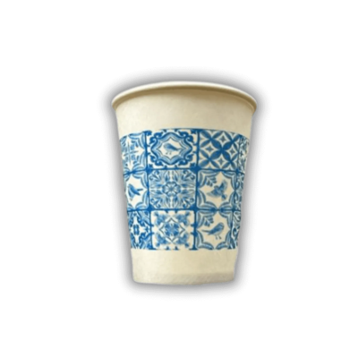 vendinGO Professional - Copos de Papel Azulejo Português 6oz 180ml