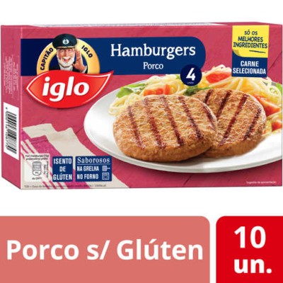 Hamburger 4 Porco Iglo S/G 10x300Grs - N