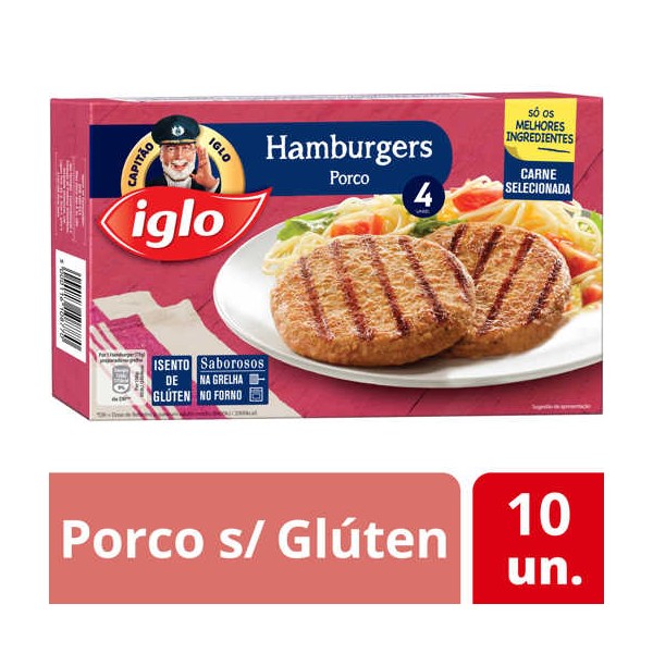 Hamburger 4 Porco Iglo S/G 10x300Grs - N