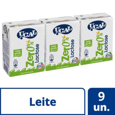 Leite Meio/Gordo S/ Lactose "Parmalat" 9x(3x0.2Lts)