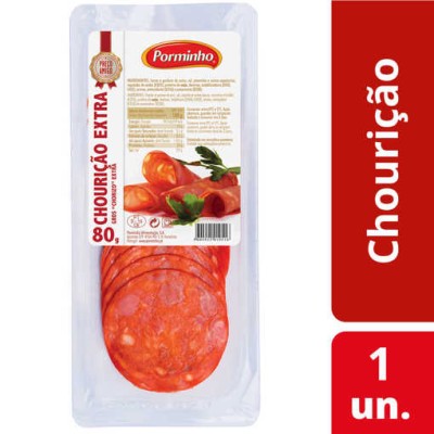 Chouricao Extra Fatiado "PA" 80Grs