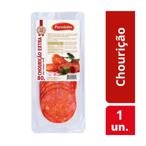 Chouricao Extra Fatiado "PA" 80Grs