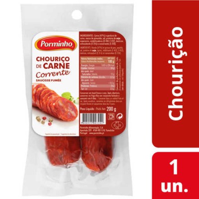 Chourico Carne Corrente "PO" 200Grs