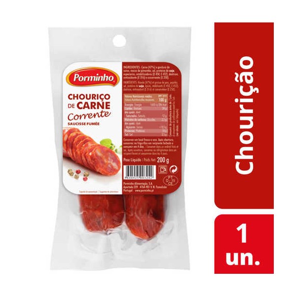 Chourico Carne Corrente "PO" 200Grs