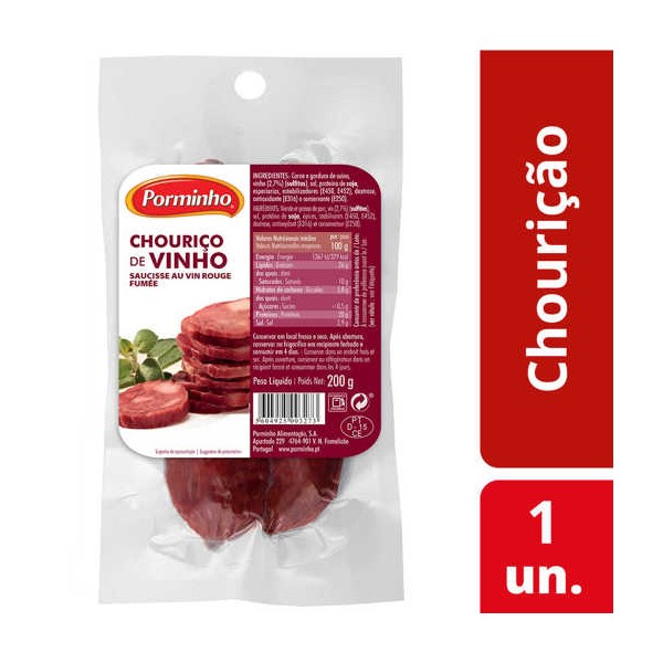 Chourico Vinho "PO" 200Grs