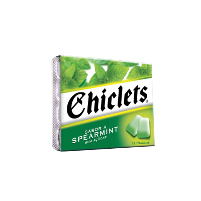 Chiclets - Pastilhas Elásticas Drageias Spearmint 16,8g
