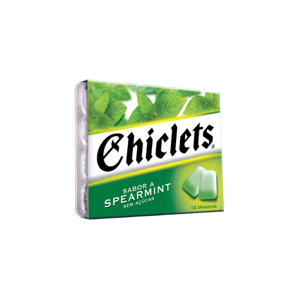 Chiclets - Pastilhas Elásticas Drageias Spearmint 16,8g