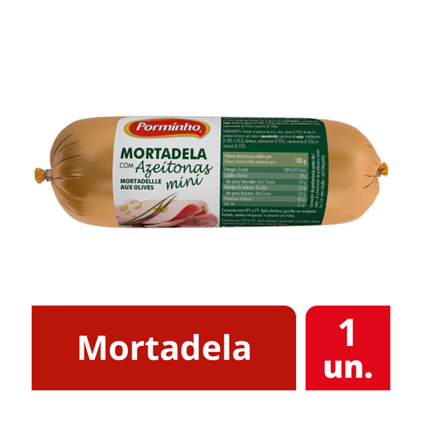 Mortadela C/ Azeitonas Mini "PO" 350Grs