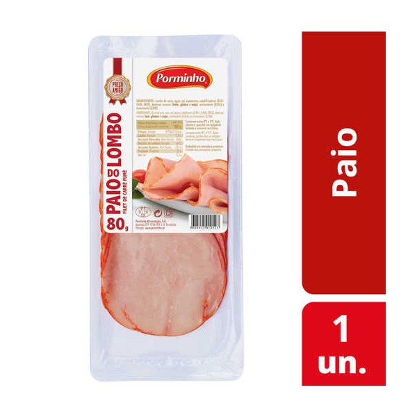 Paio do Lombo Fatiado "PA" 80Grs