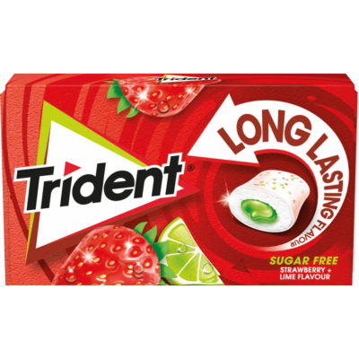 Trident - Pastilhas Elásticas Drageias Max Splash Strawberry Lime 22g