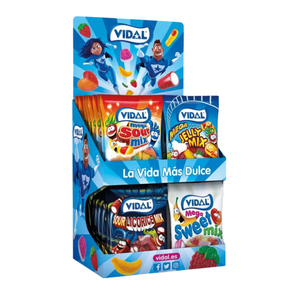 Vidal - Lote Expositor Mix Gomas 28+4 90gr