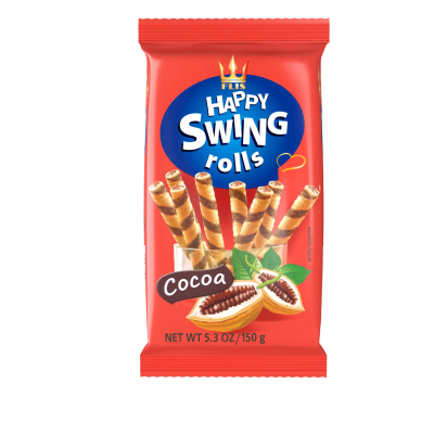 Happy Swing - Rolos de Wafer com Recheio de Cacau 150gr
