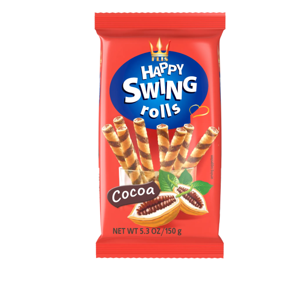 Happy Swing - Rolos de Wafer com Recheio de Cacau 150gr