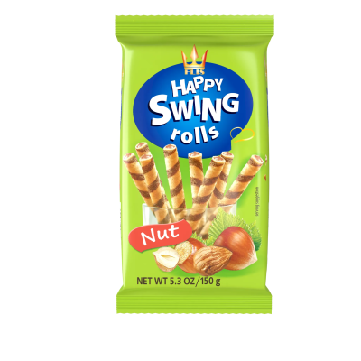 Happy Swing - Rolos de Wafer com Recheio de Avelã 150gr