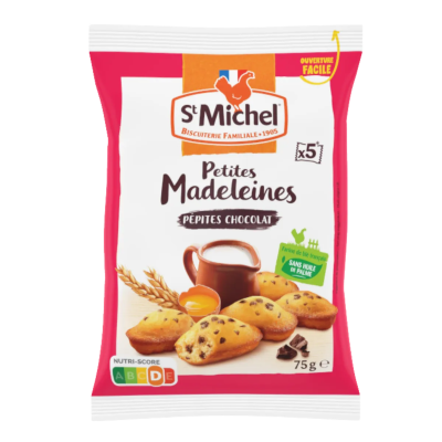 St. Michel - Pequenas Madalenas com pepitas de chocolate 5 uni 75gr
